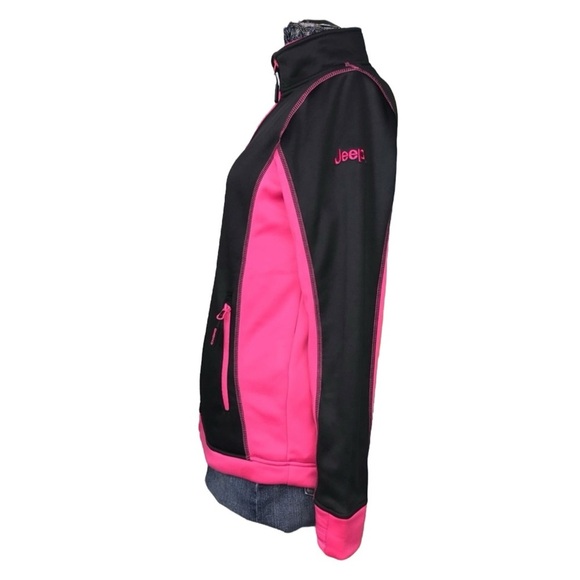 Choko Lethal 2 Black Pink Jeep Zipper Front Jacket Ladies Small - Picture 5 of 15